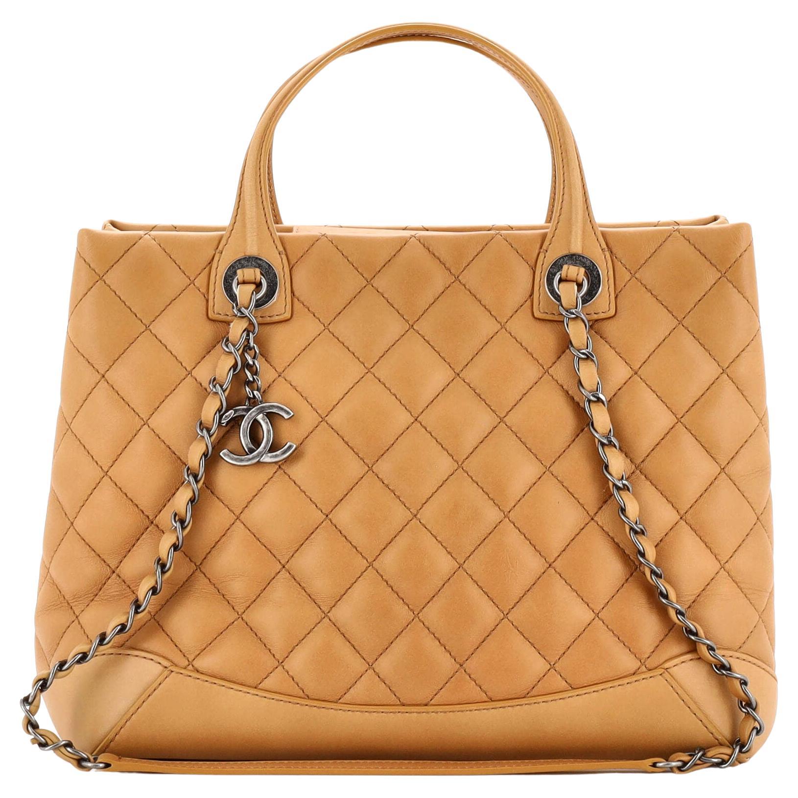 Chanel Pink Quilted Calfskin Leather Small Cambon Tote Bag at 1stDibs