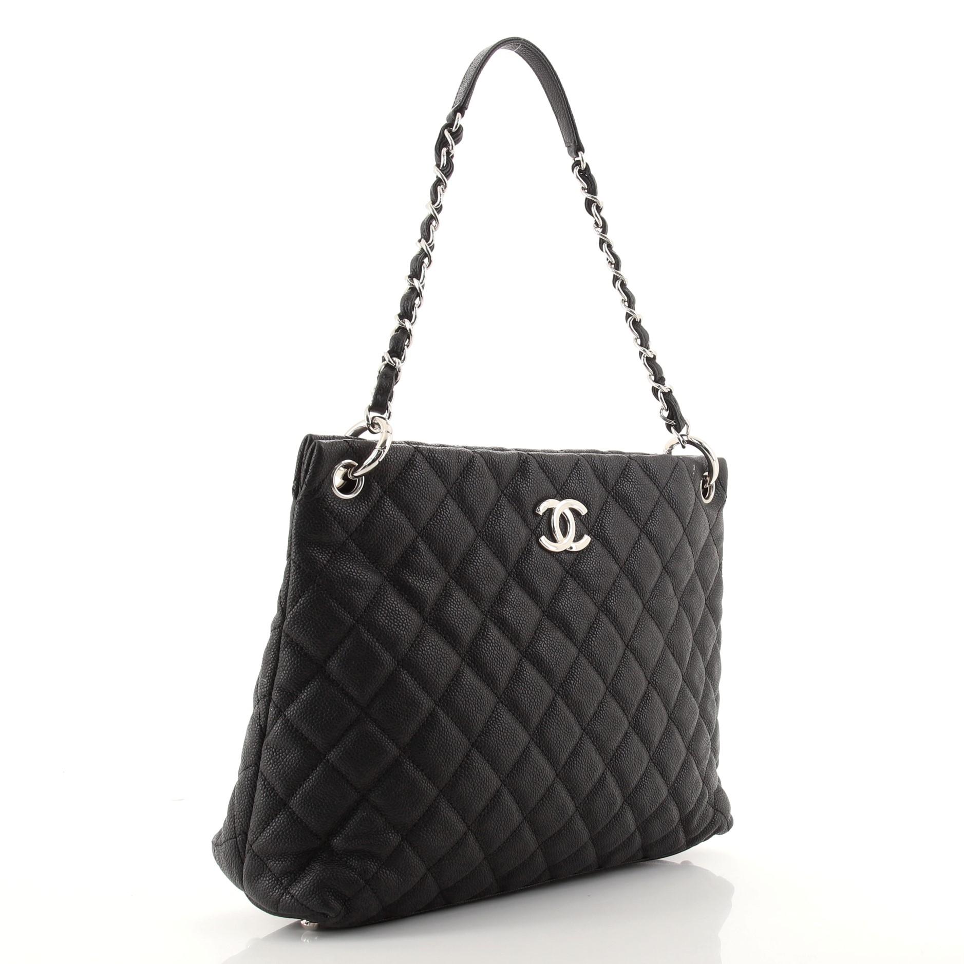 Chanel Easy Tote Gesteppt Kaviar Groß (Schwarz)