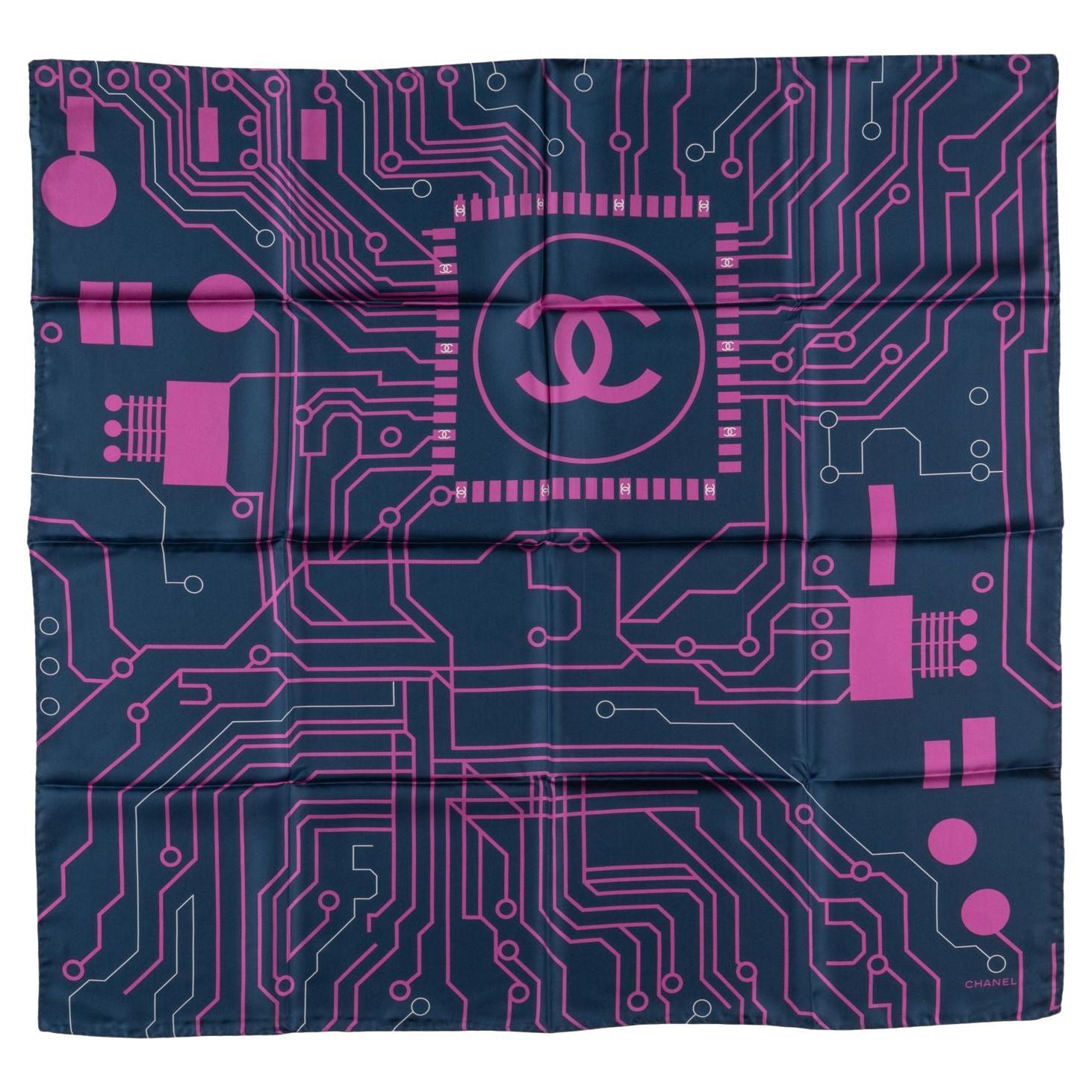 Chanel "Echarpe en Soie" Silk Scarf For Sale