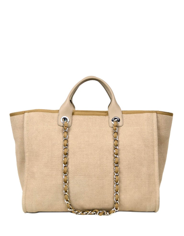 chanel deauville tote with pearls
