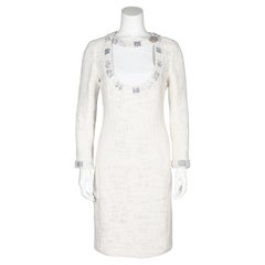 Chanel Ecru Bouclé Paris Bombay Cocktail Dress Pre Fall 2012