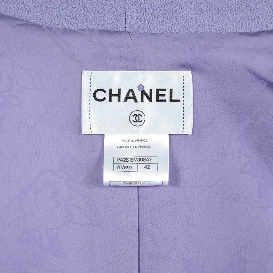 Chanel Eden-Roc Cruise Collection Purple Wool Jacket  2