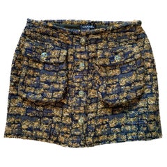 Chanel Edinburgh CC Jewel Buttons Tweed Skirt