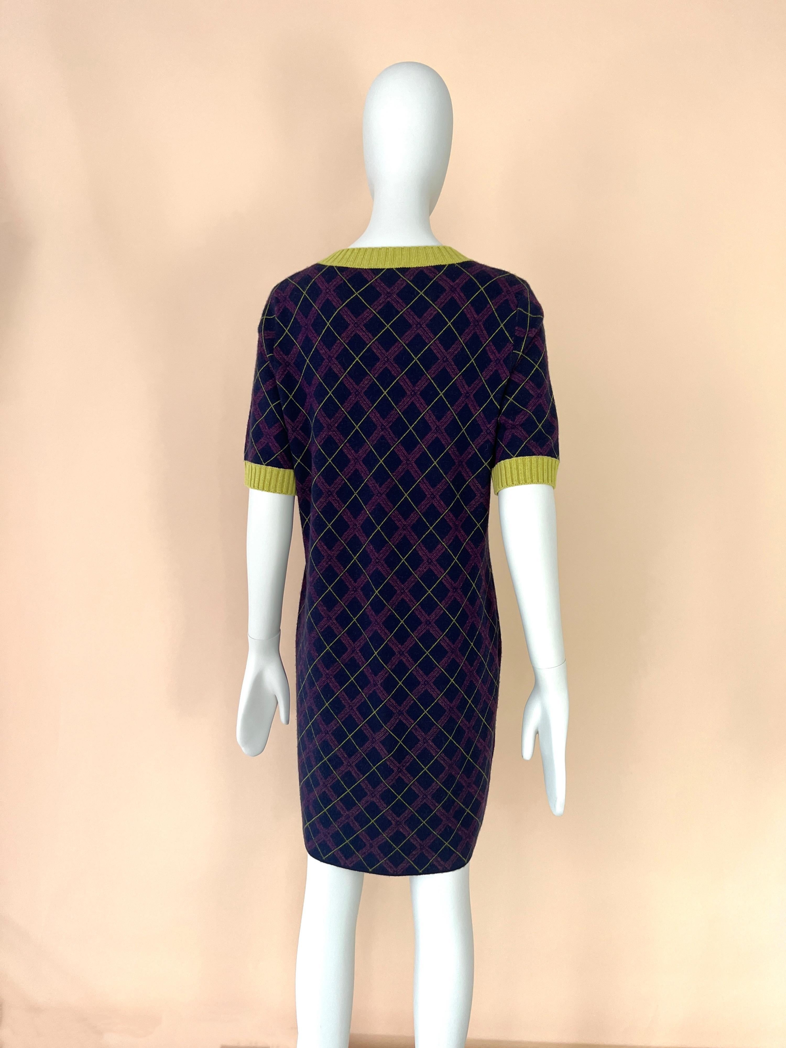 Chanel Edinburgh Collection CC Patch Tartan Dress 4