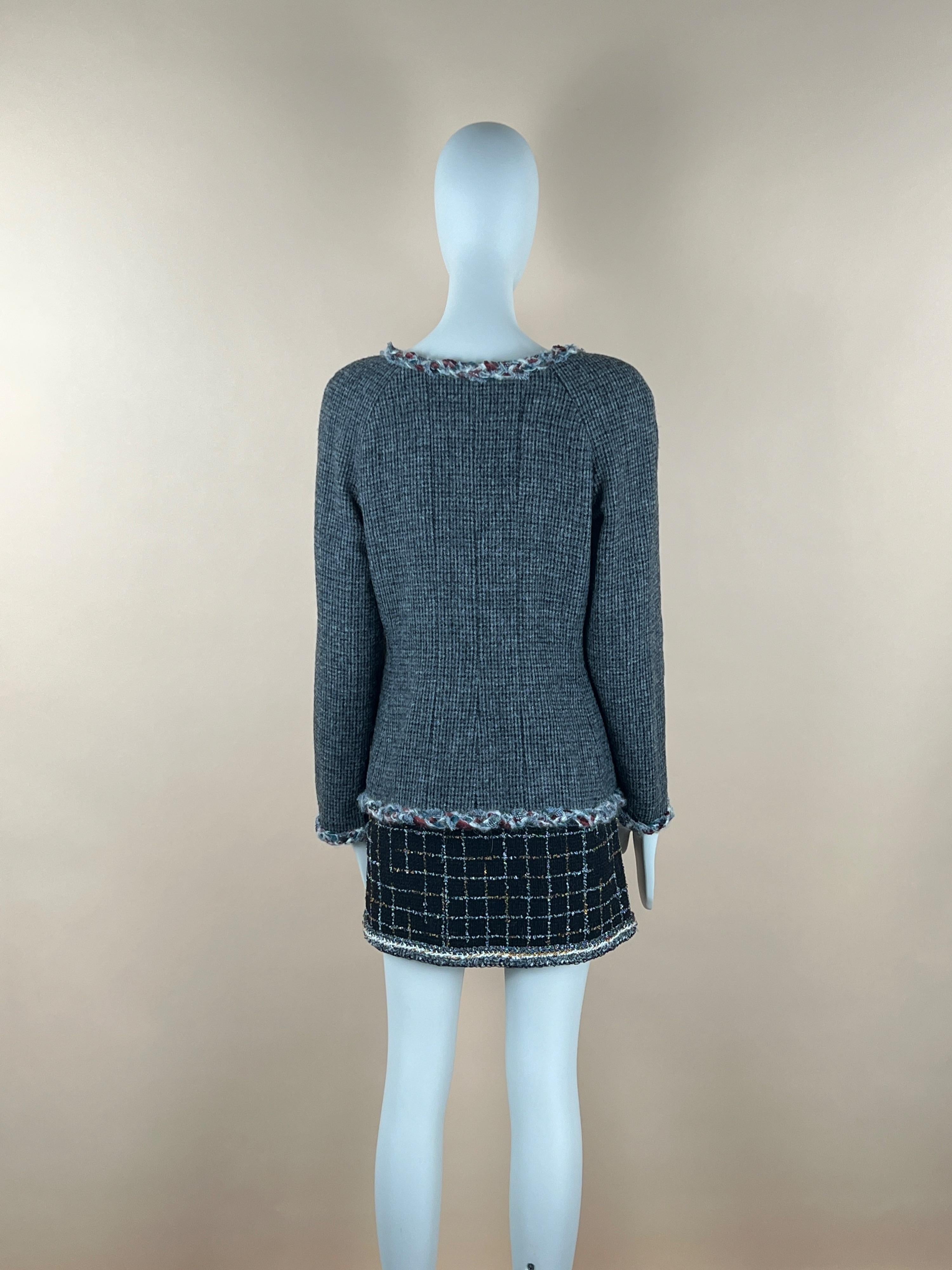 Chanel Edinburgh Collection Gripoix Buttons Tweed Jacket 8