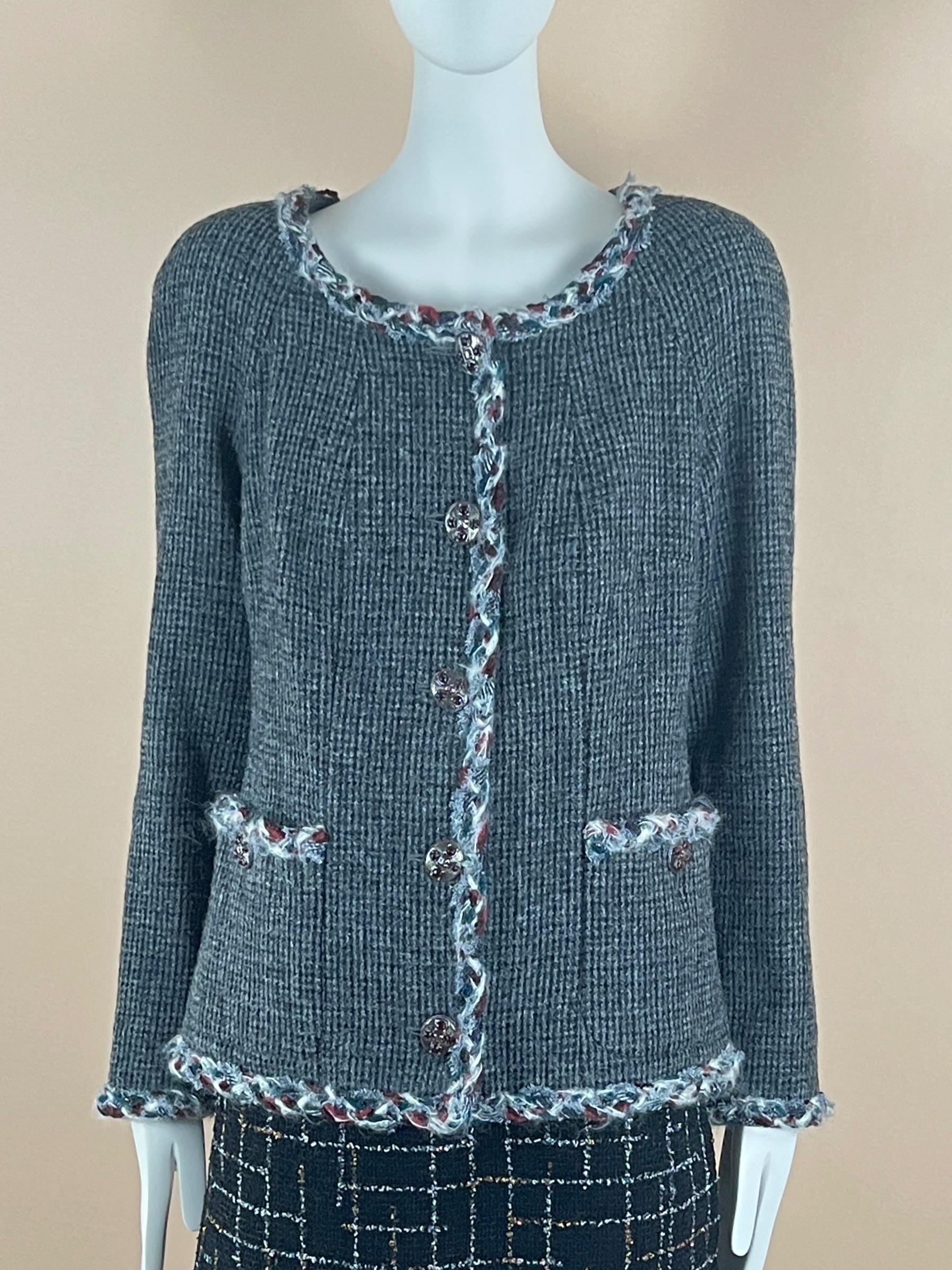 Chanel Edinburgh Collection Gripoix Buttons Tweed Jacket 2