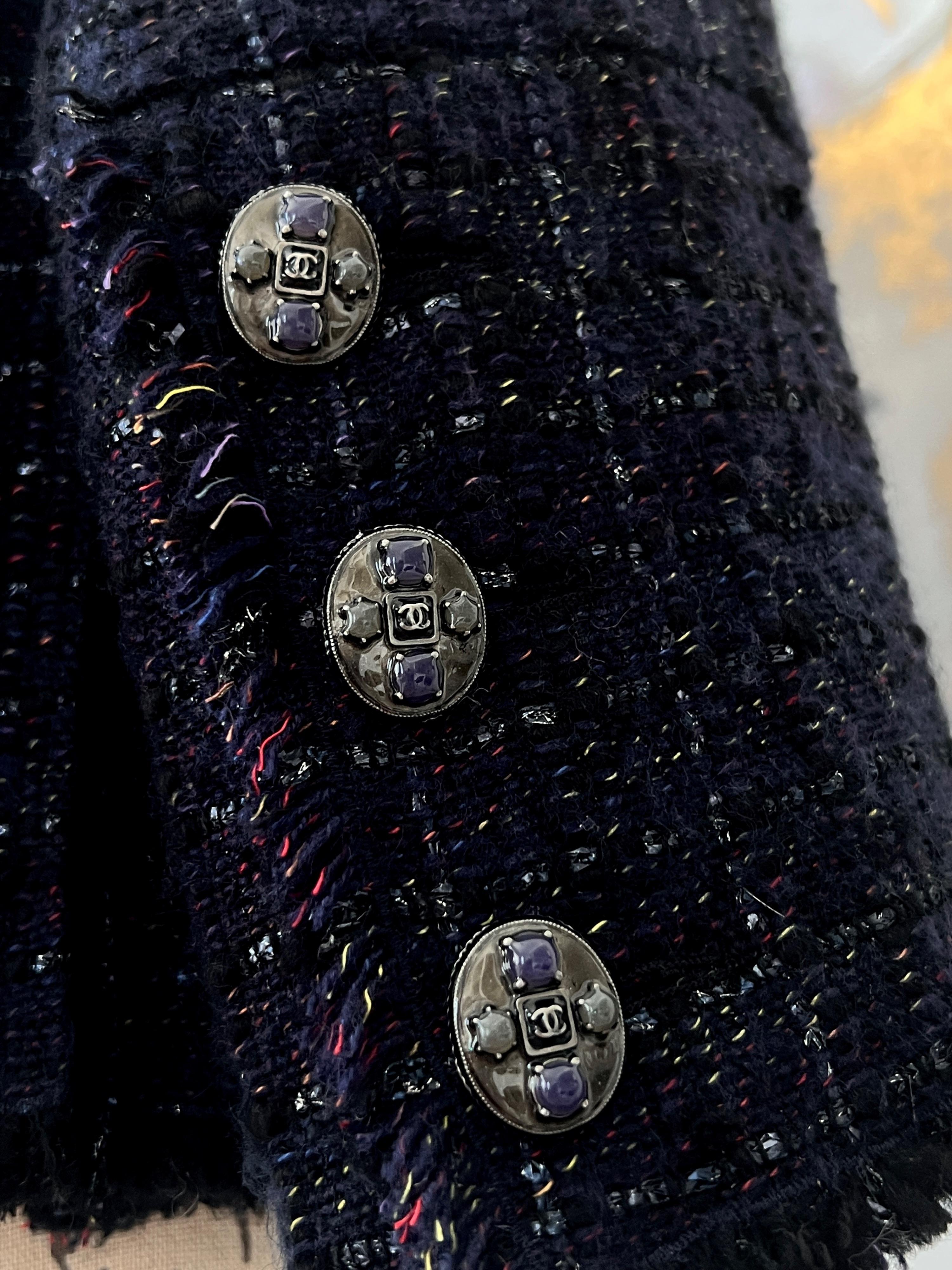 Chanel Edinburgh New Gripoix Buttons Tweed Jacket 2