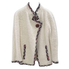 Chanel Edinburgh Rare Faux Fur White Jacket