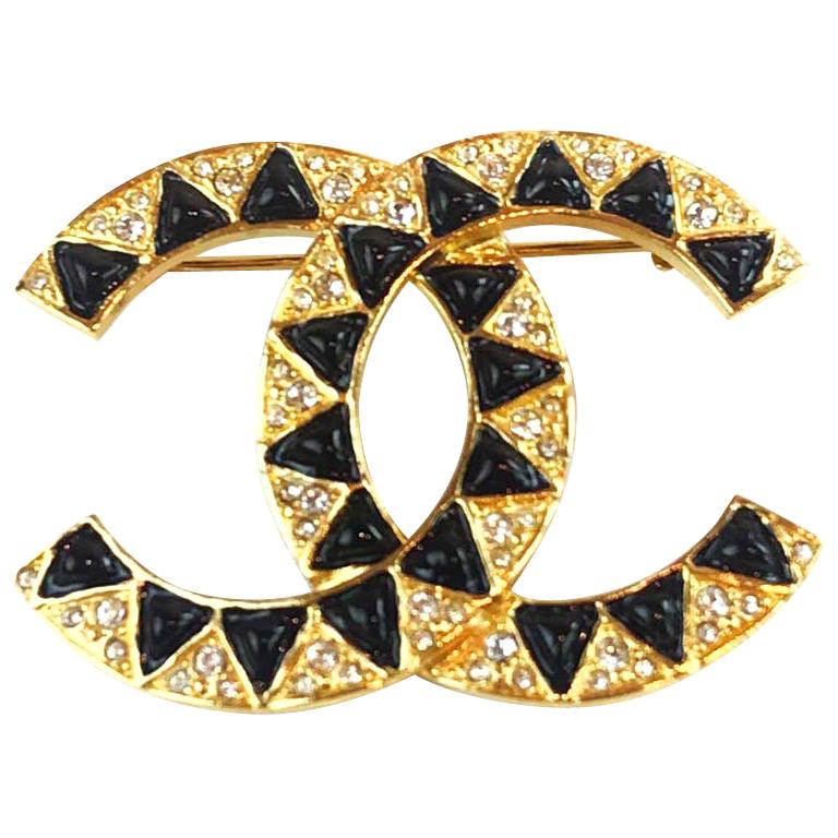 CHANEL Egyptian Gold And Rhinestone Brooch For Sale at 1stDibs | chanel ...