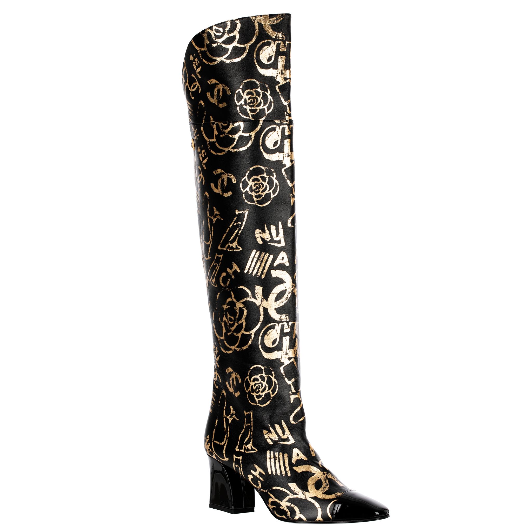 Women's Chanel Egyptian Thigh High Boots 39 Fr