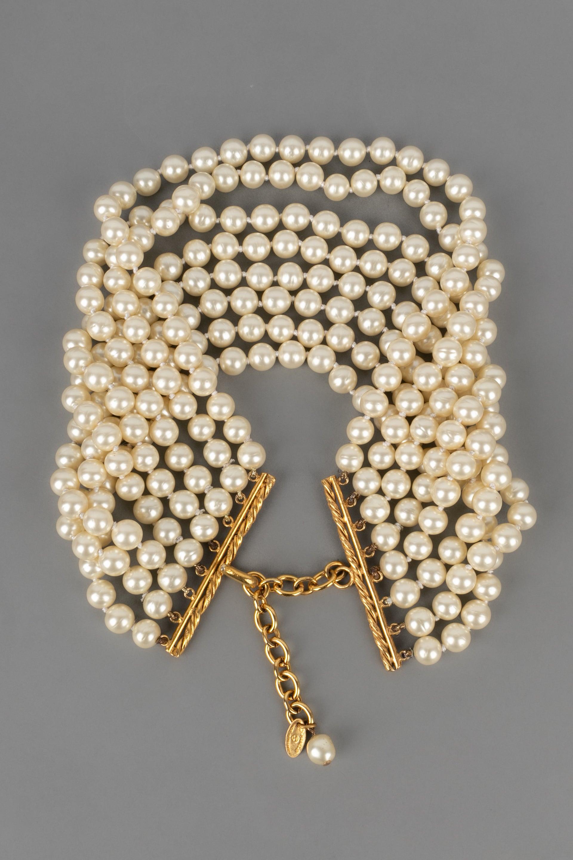 Chanel Eight-row Choker Necklace with Costume Pearls 1