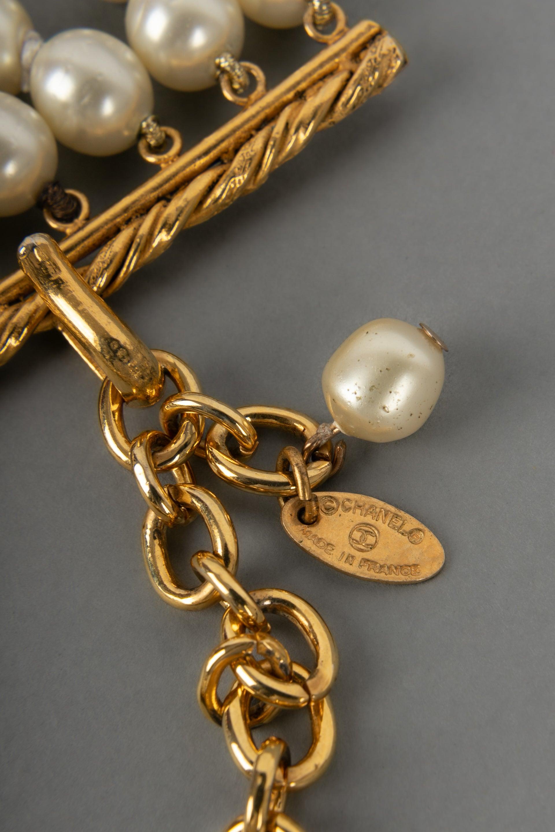 Chanel Eight-row Choker Necklace with Costume Pearls 2