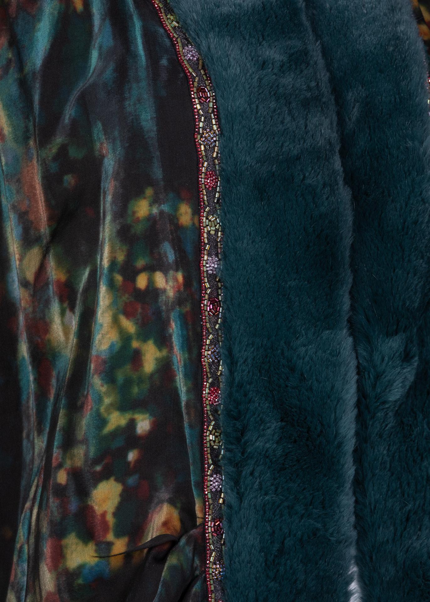Chanel Elaborate Multicolored Silk Chiffon Velvet Trim Beaded Evening Coat, 1997 3