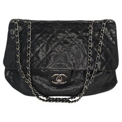 Chanel Elastic CC Klappentasche glasiert Kaviar Hobo Umhängetasche