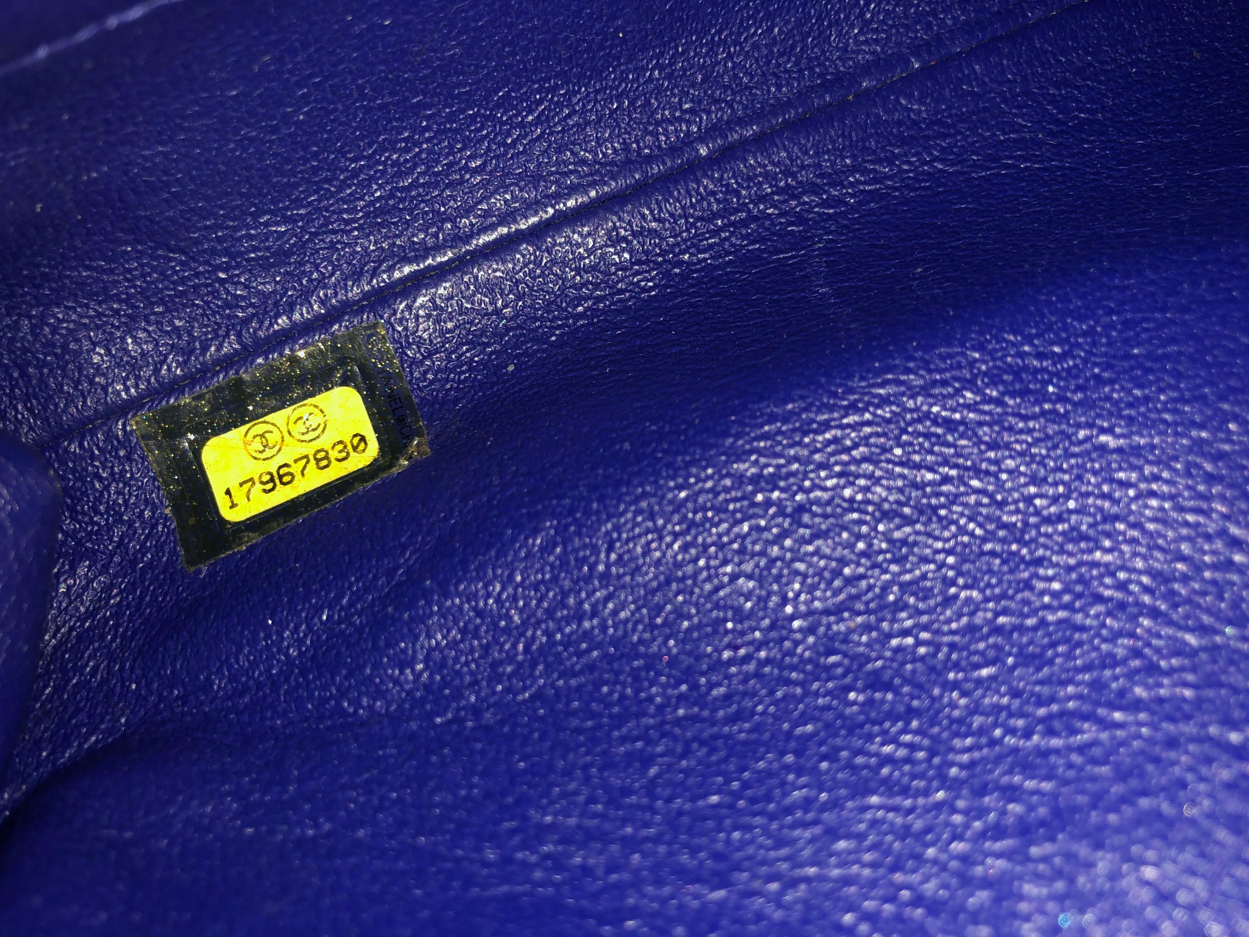 Chanel Electric Blue Lambskin Bag 6