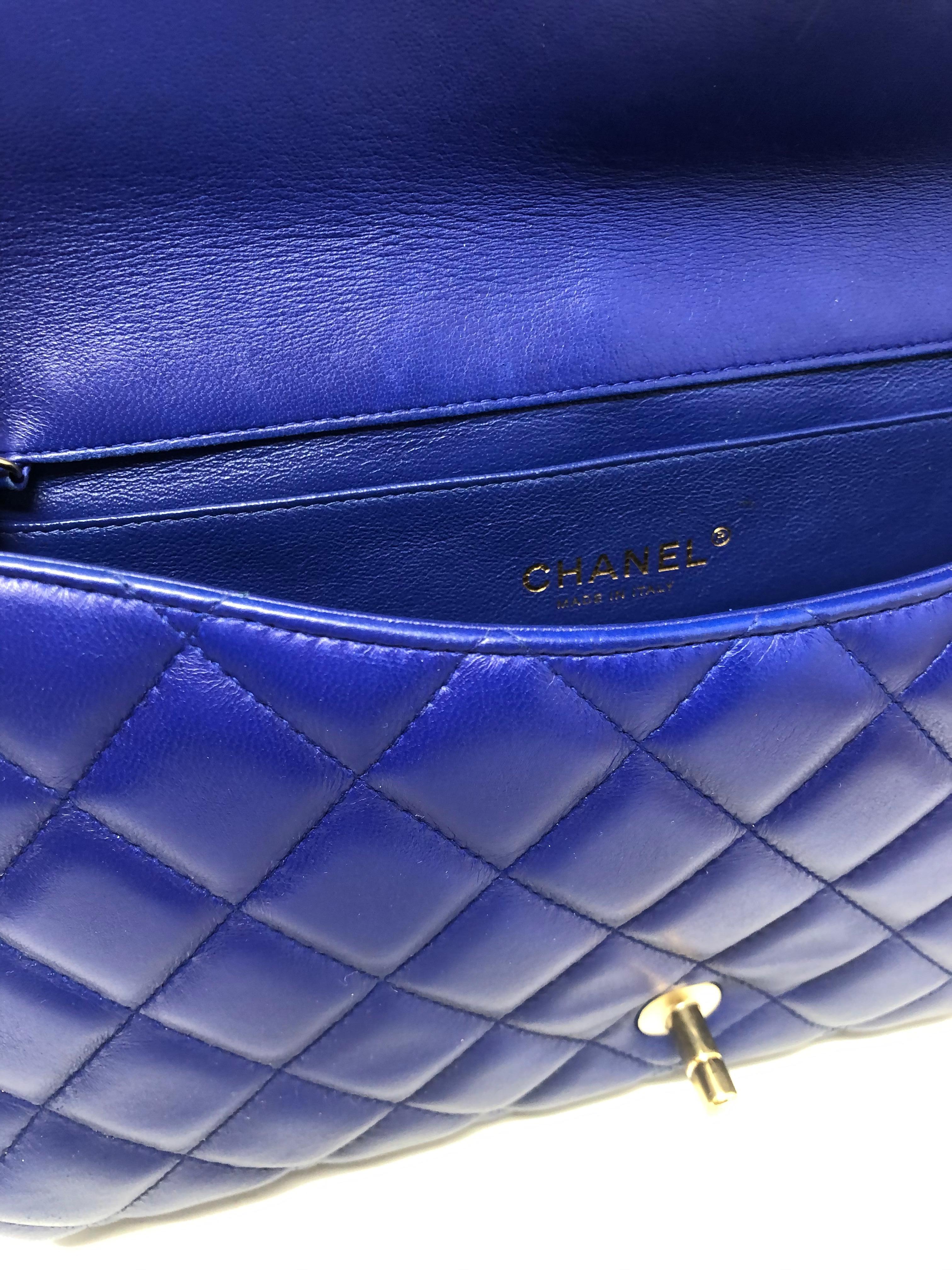 Chanel Electric Blue Lambskin Bag 7