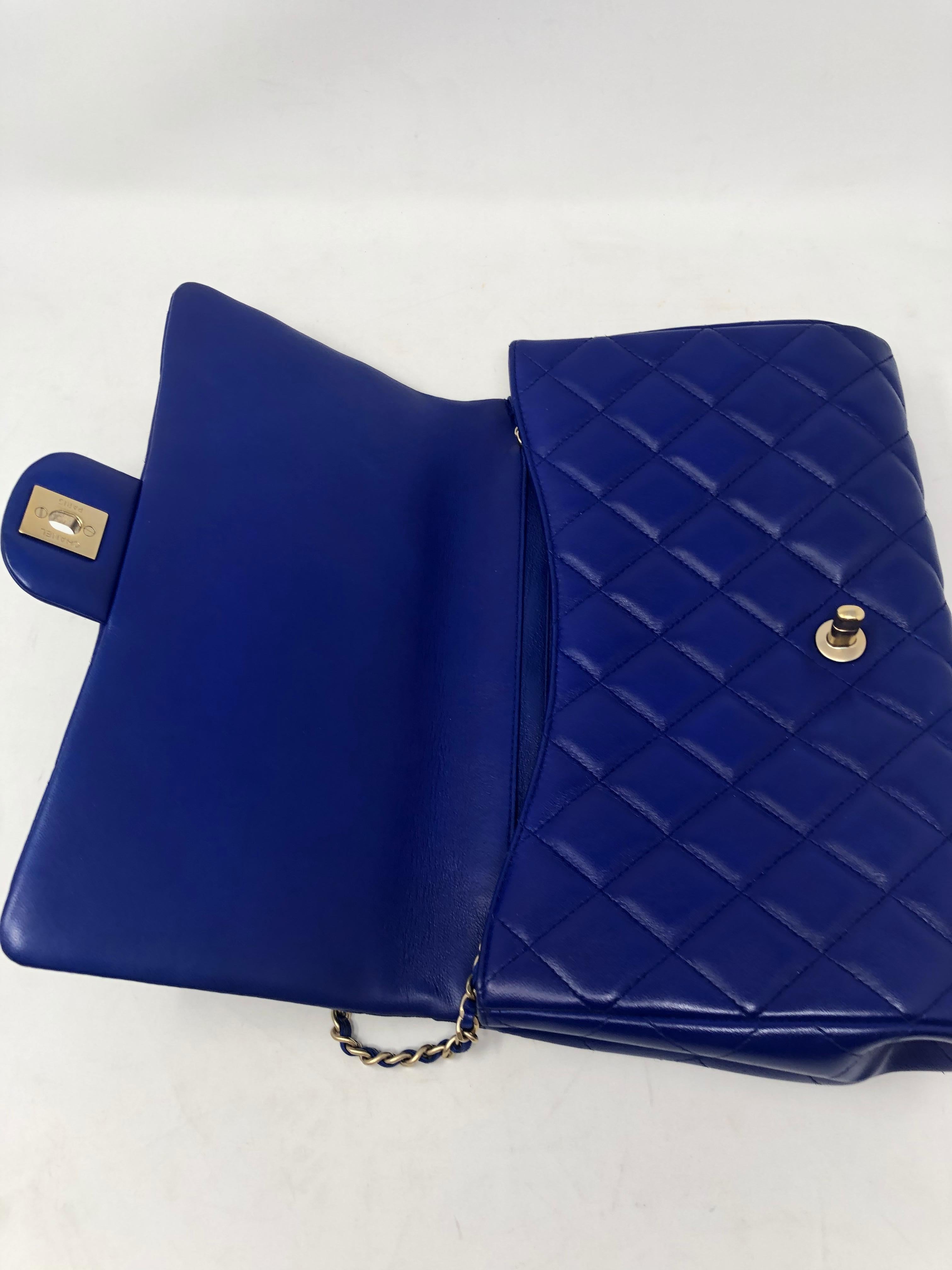 Chanel Electric Blue Lambskin Bag 8