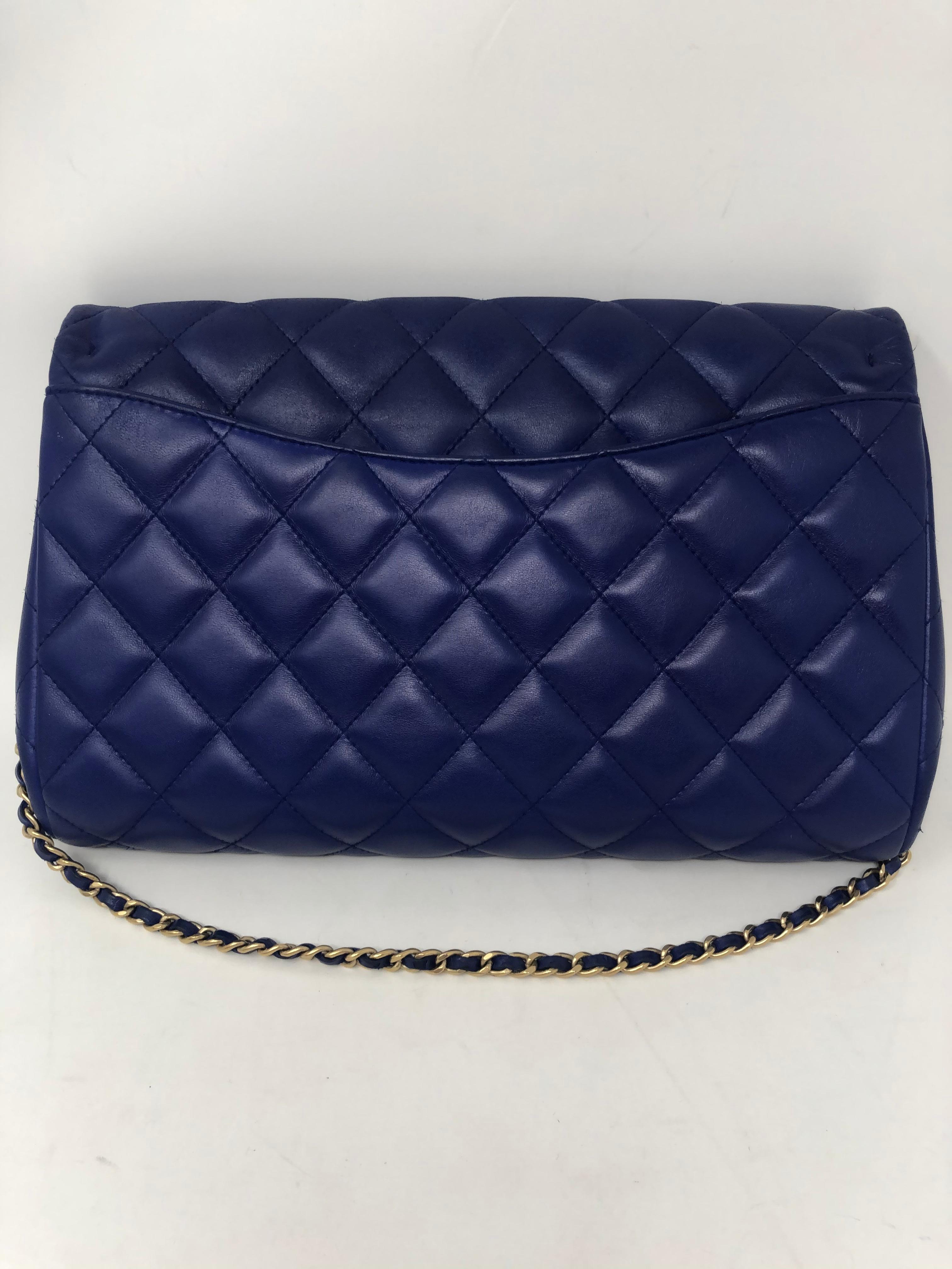 Chanel Electric Blue Lambskin Bag 1