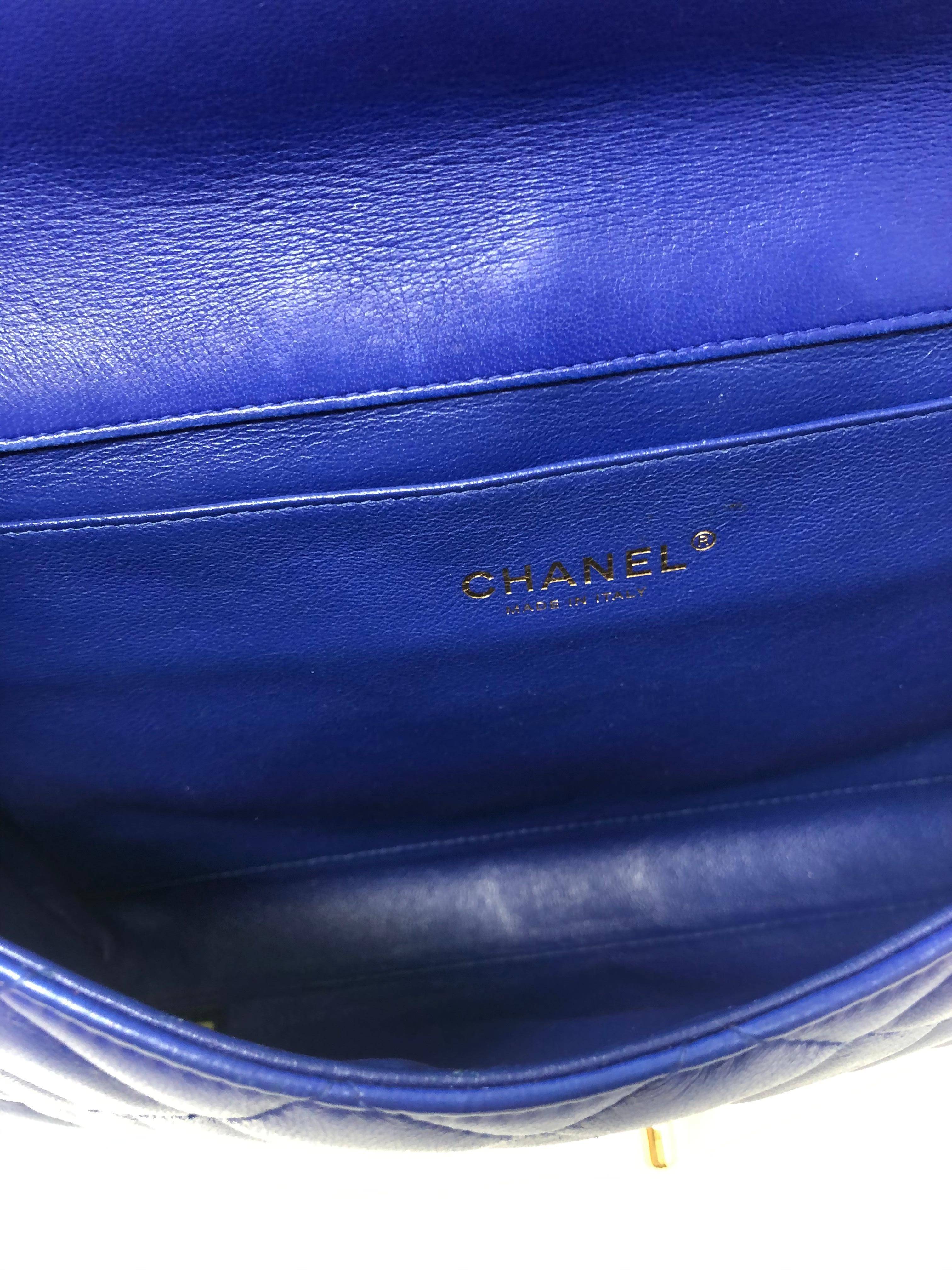 Chanel Electric Blue Lambskin Bag 5