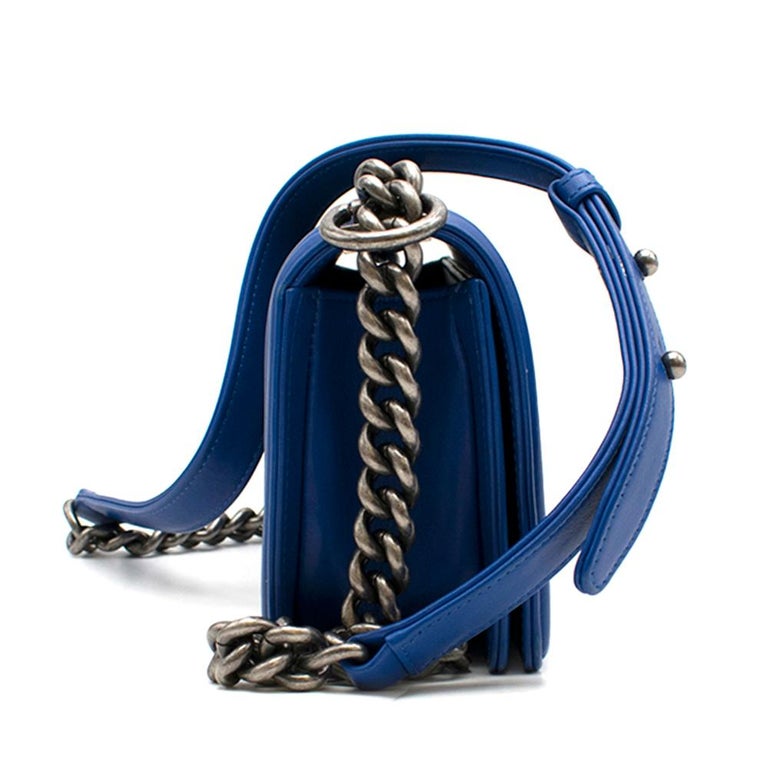 Chanel Electric Blue Limited Edition Stingray Le Boy Bag at 1stDibs