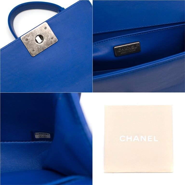 Chanel Electric Blue Limited Edition Stingray Le Boy Bag at 1stDibs ...