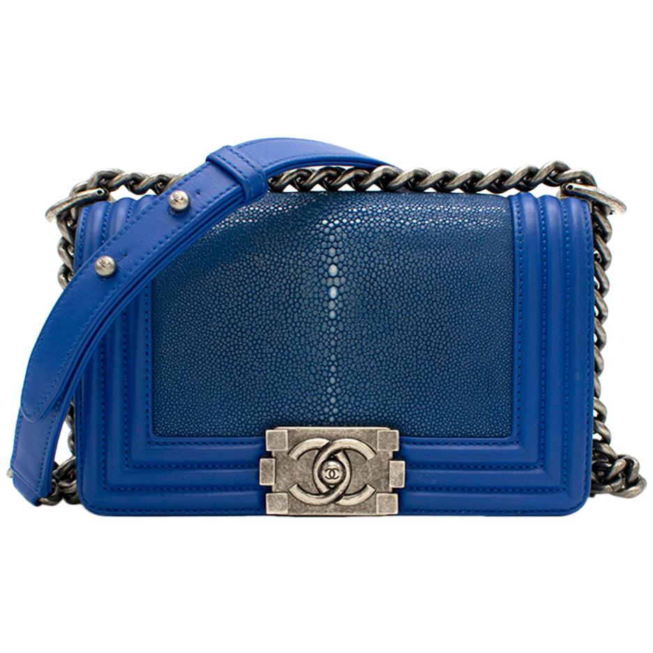 Chanel Blue Galuchat Stingray Le Boy Bag - Exquisite & Rare for Sale in  Miami, FL - OfferUp