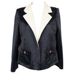 Giacca Chanel in filo di lurex blu elettrico