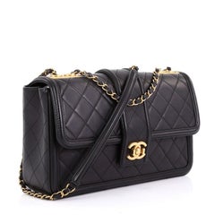 Chanel Elegant CC Flap Bag Quilted Lambskin Jumbo