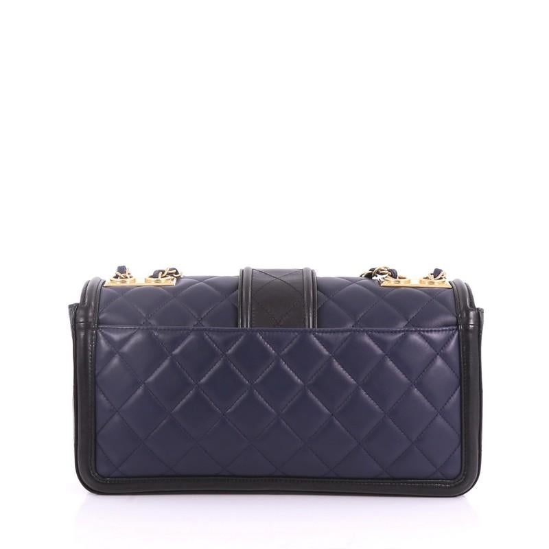 Chanel Elegant CC Flap Bag Quilted Lambskin Jumbo In Excellent Condition In NY, NY