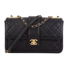 Chanel Elegant CC Flap Bag Quilted Lambskin Jumbo