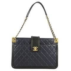 elegant tote bag Chanel Elegant CC Tote Quilted Lambskin Large