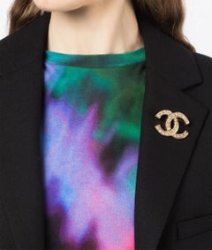 Chanel Embellished CC Brooch