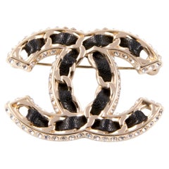 Chanel Embellished CC Brooch