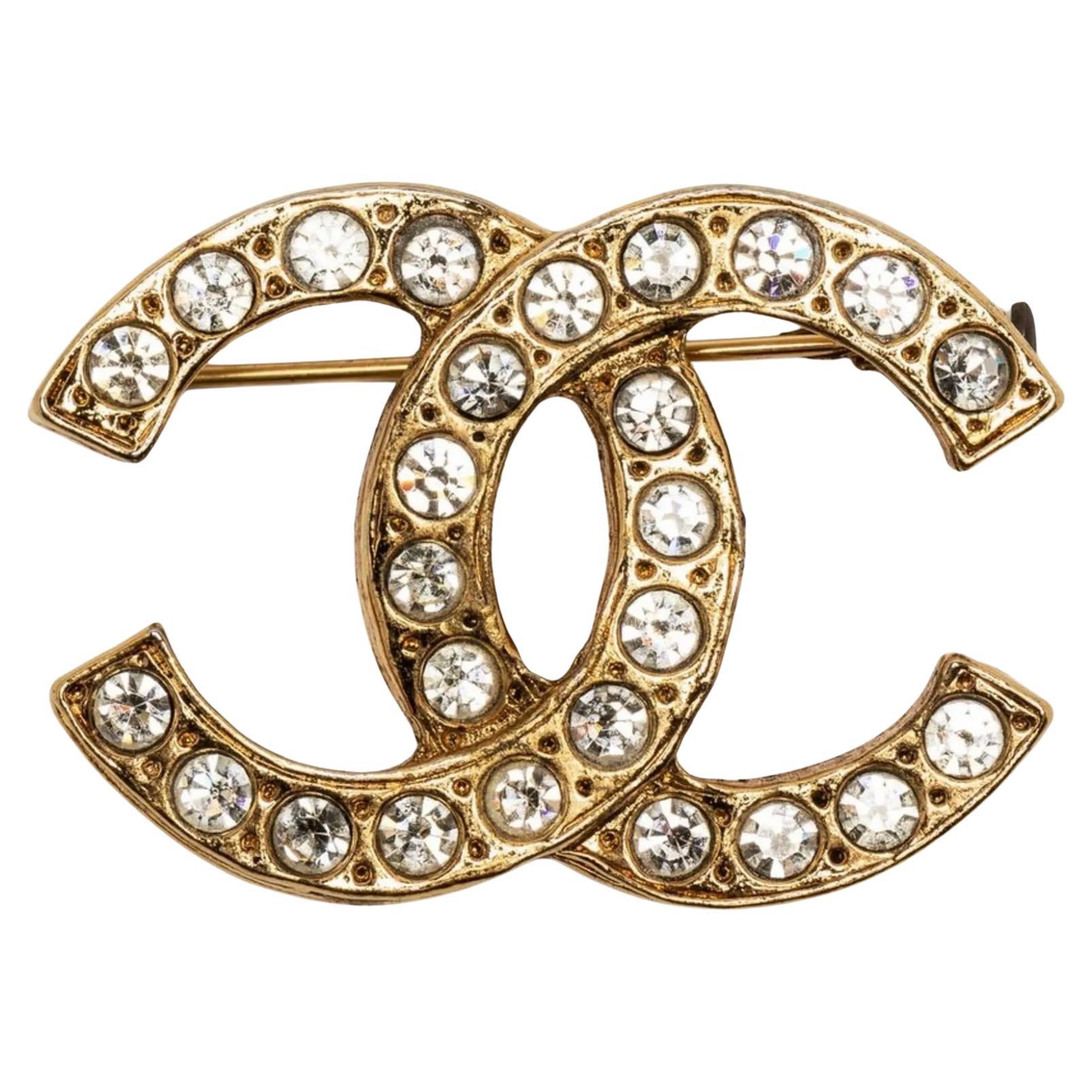 Chanel Embellished CC Brooch