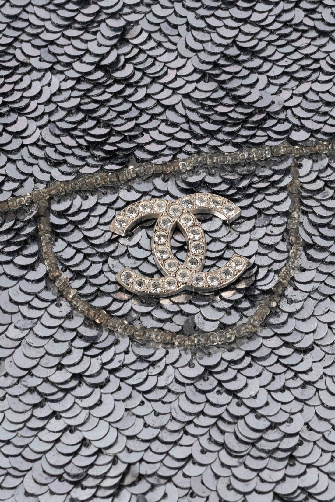 Gray Chanel Embroidered Bag 'Trompe l'oeil', 1998