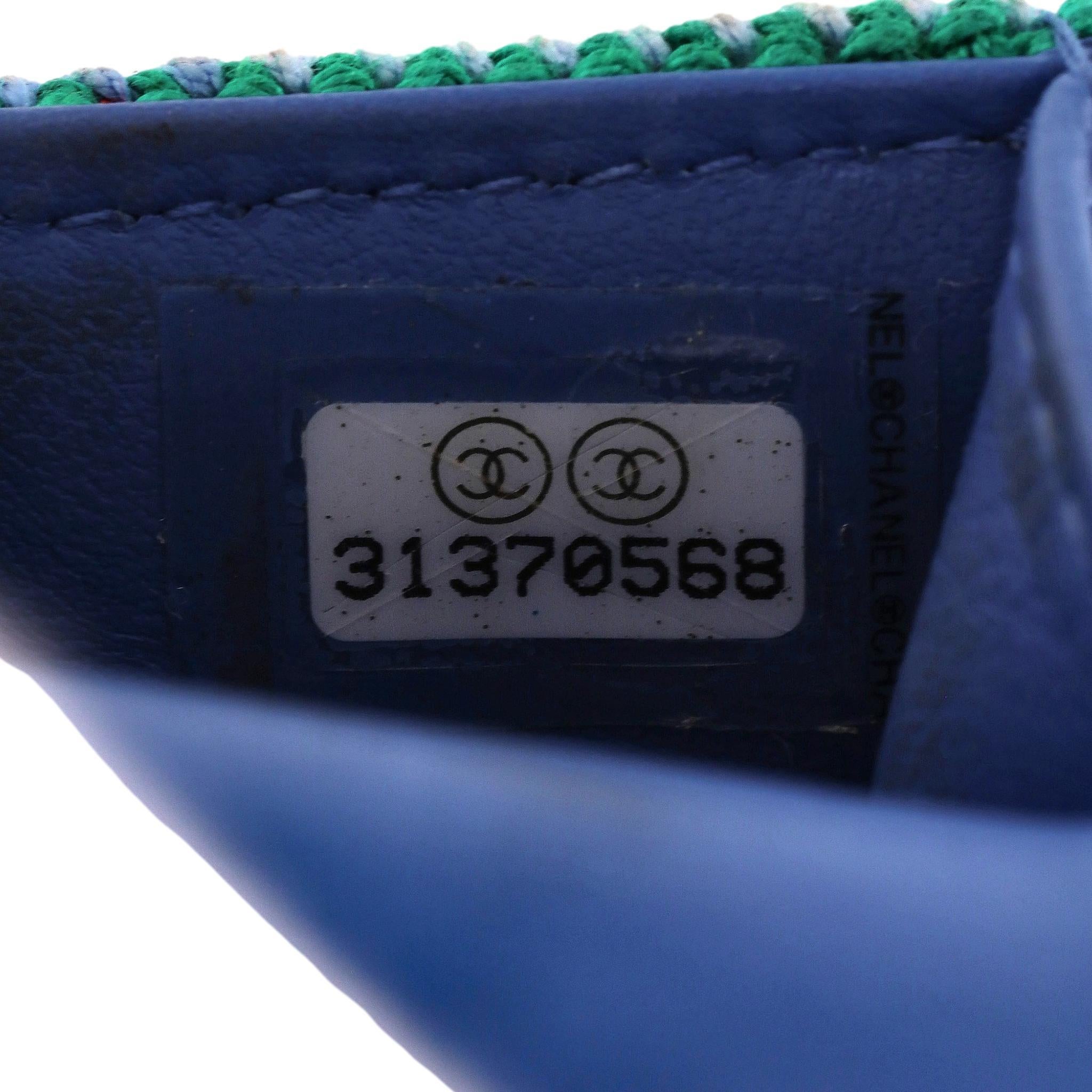 Chanel Embroidered Crochet & Leather 'CC' Logo AirPods Case 6