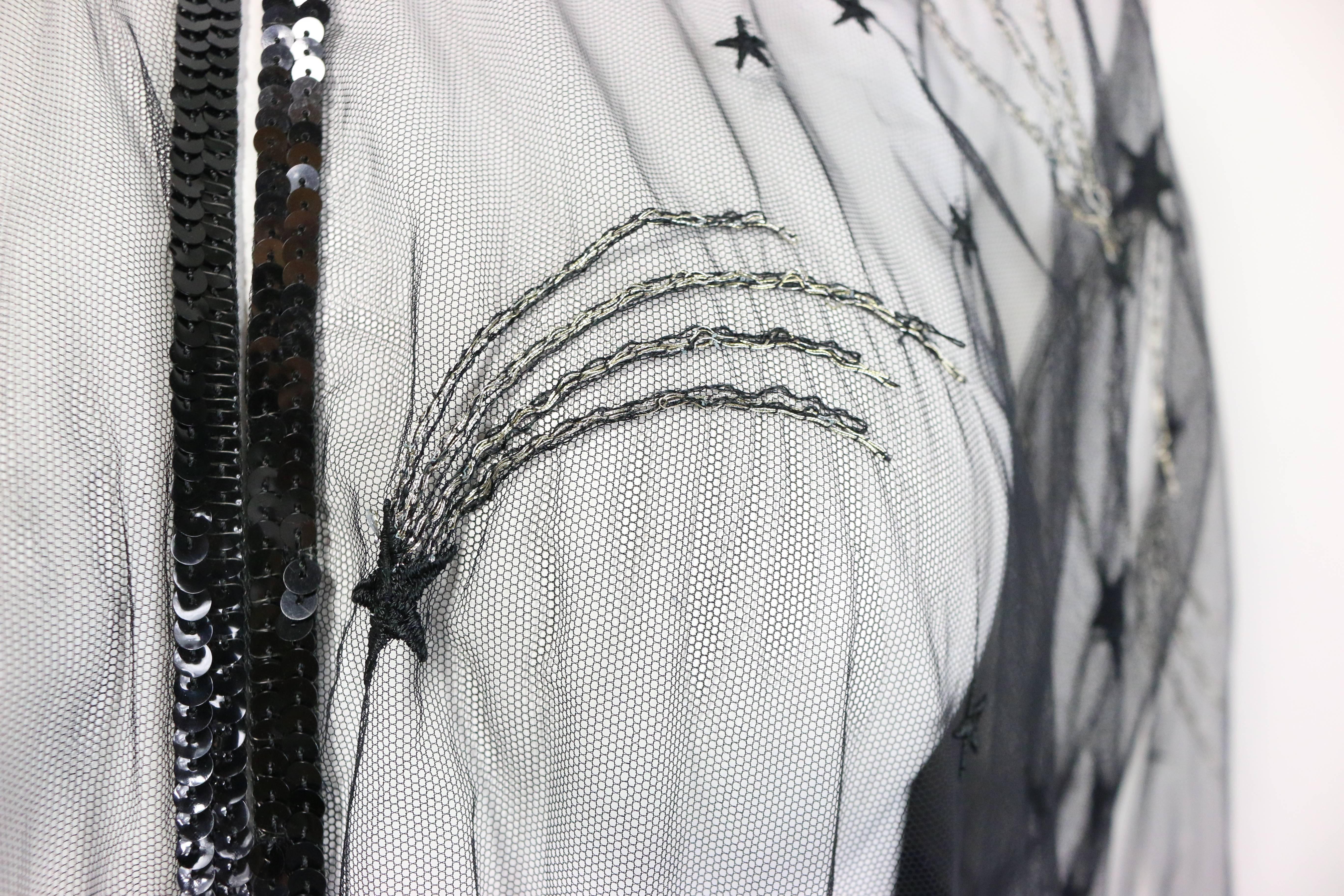 Gray Chanel embroidered evening dress gown For Sale
