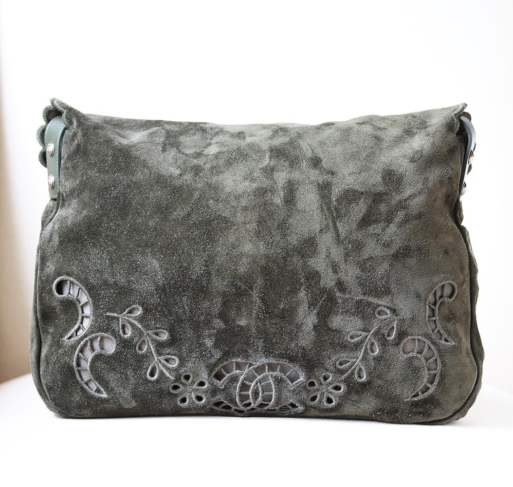 Chanel Messenger Bag aus besticktem Kalbsleder Damen