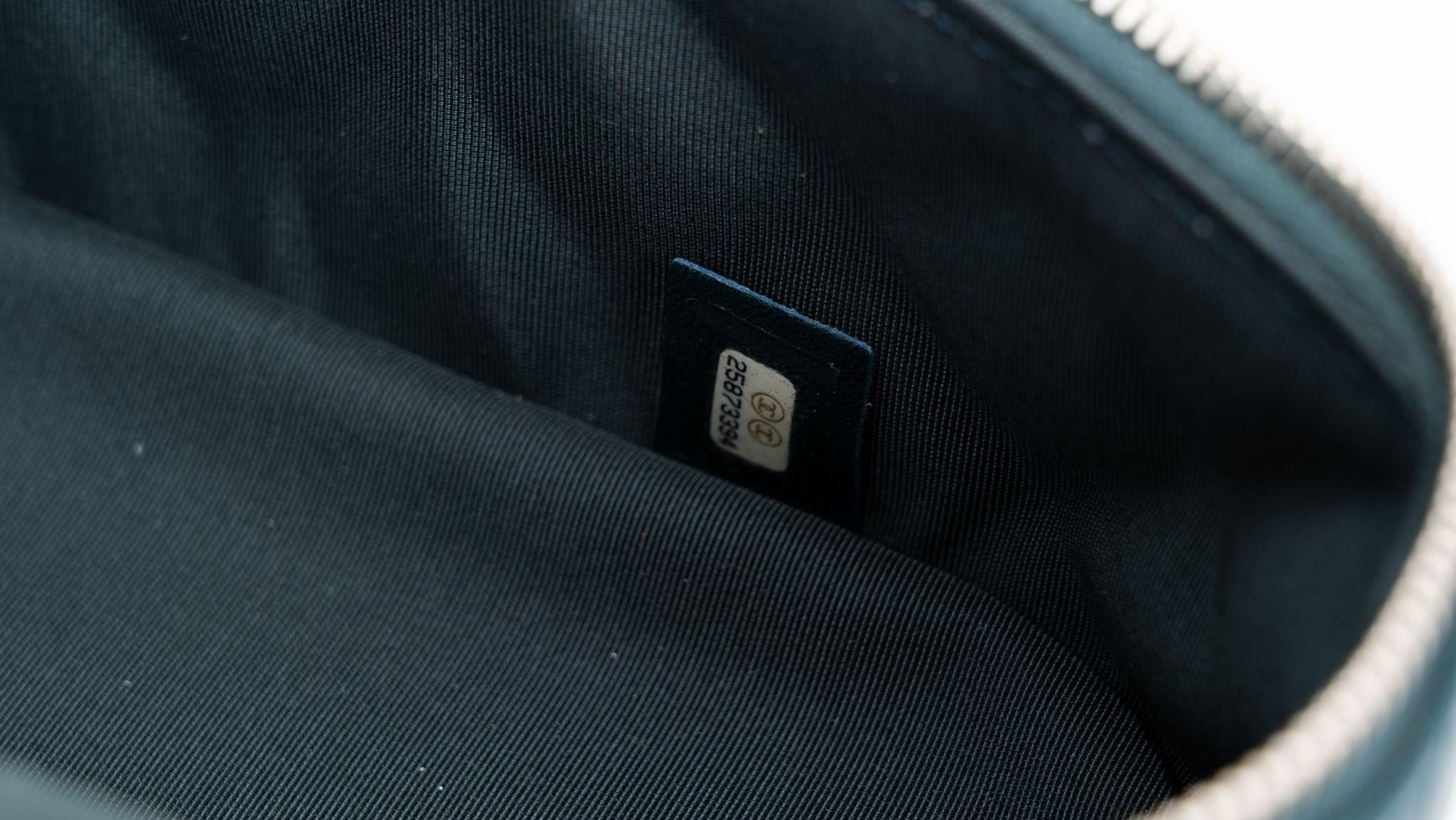 Chanel Rucksack aus PVC in Smaragdgrün und PVC im Angebot 4