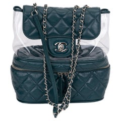 Chanel Emerald Green And PVC Backpack