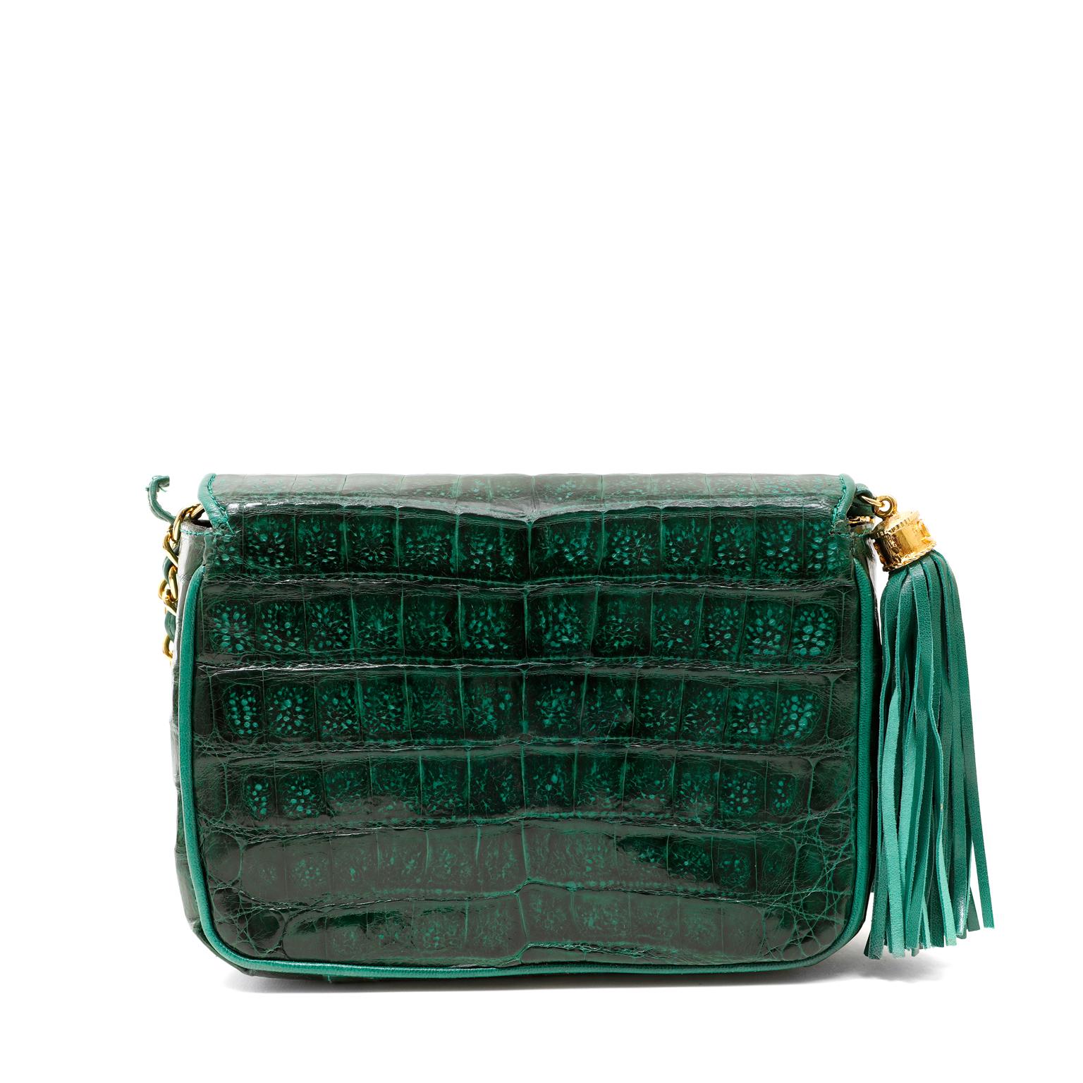 emerald green chanel bag