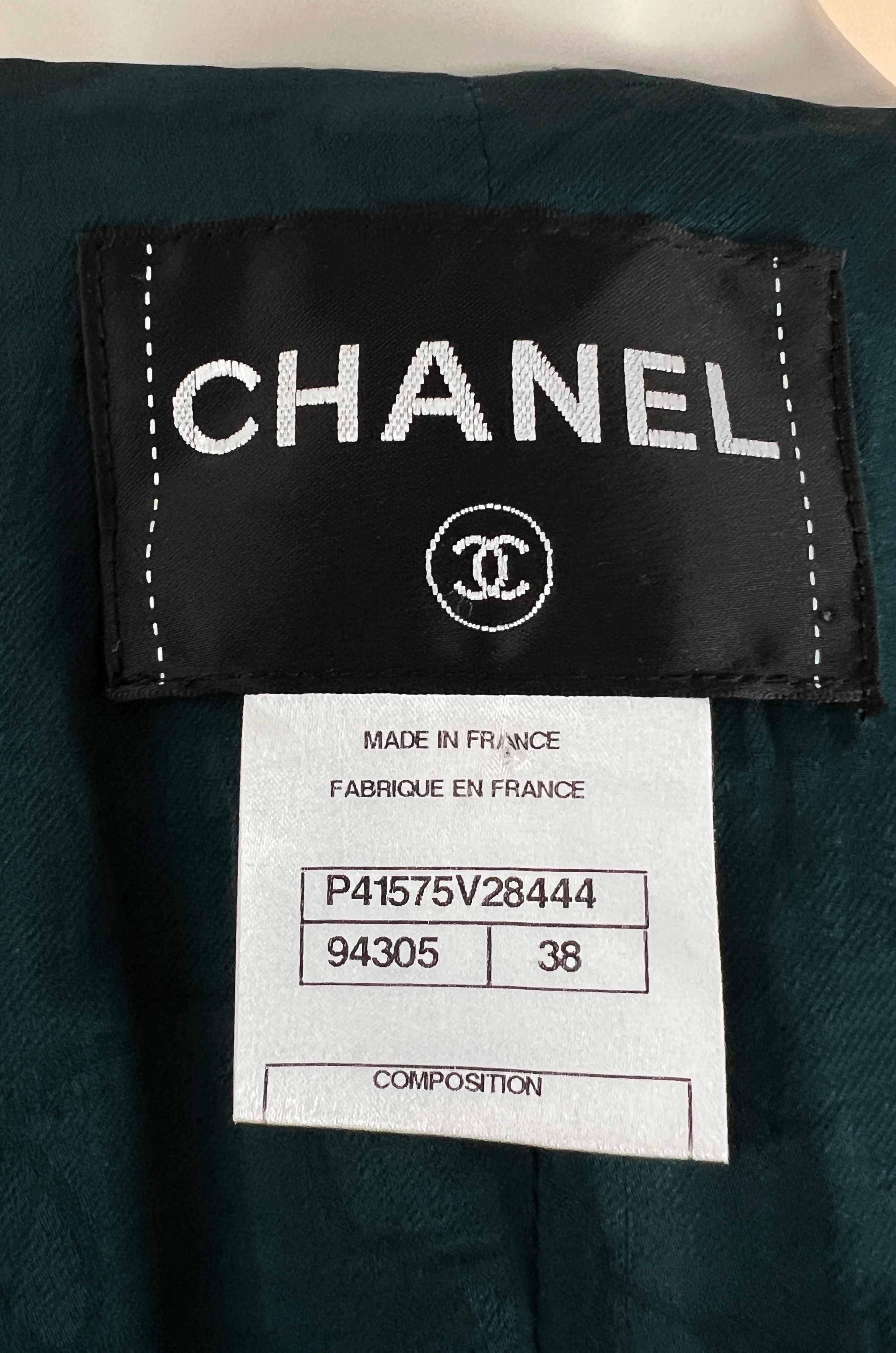 Chanel Emerald Ribbon Tweed Jacket 3