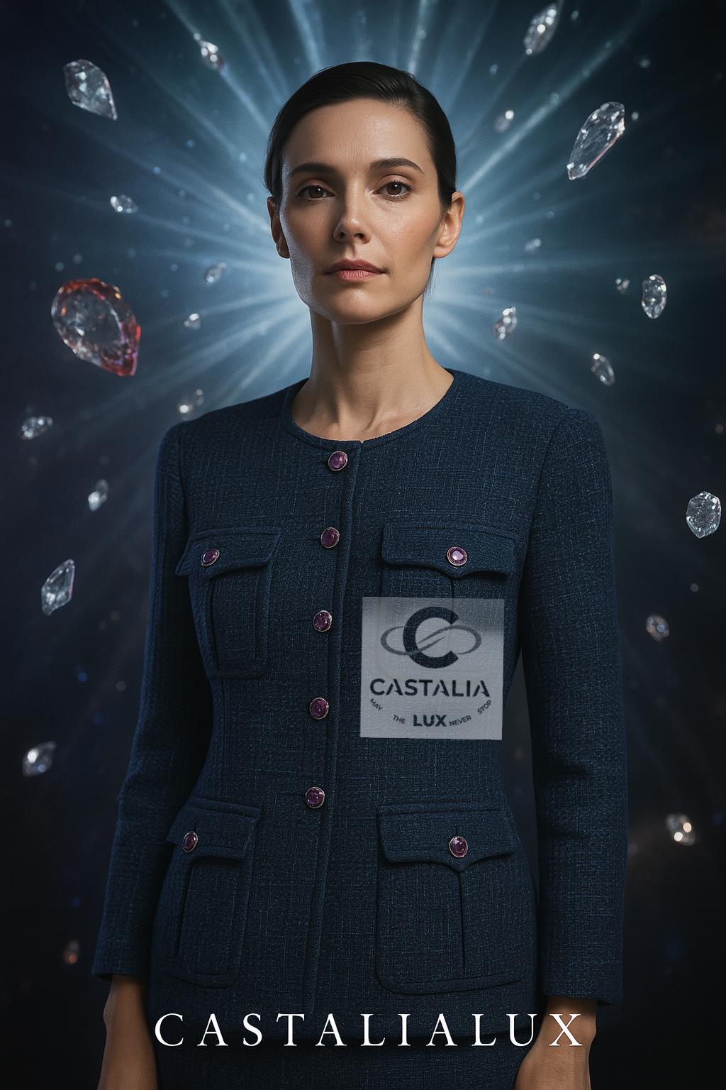 Giacca Chanel in tweed smeraldo con bottoni Gripoix 42 FR In condizioni Nuovo in vendita a Dubai, AE