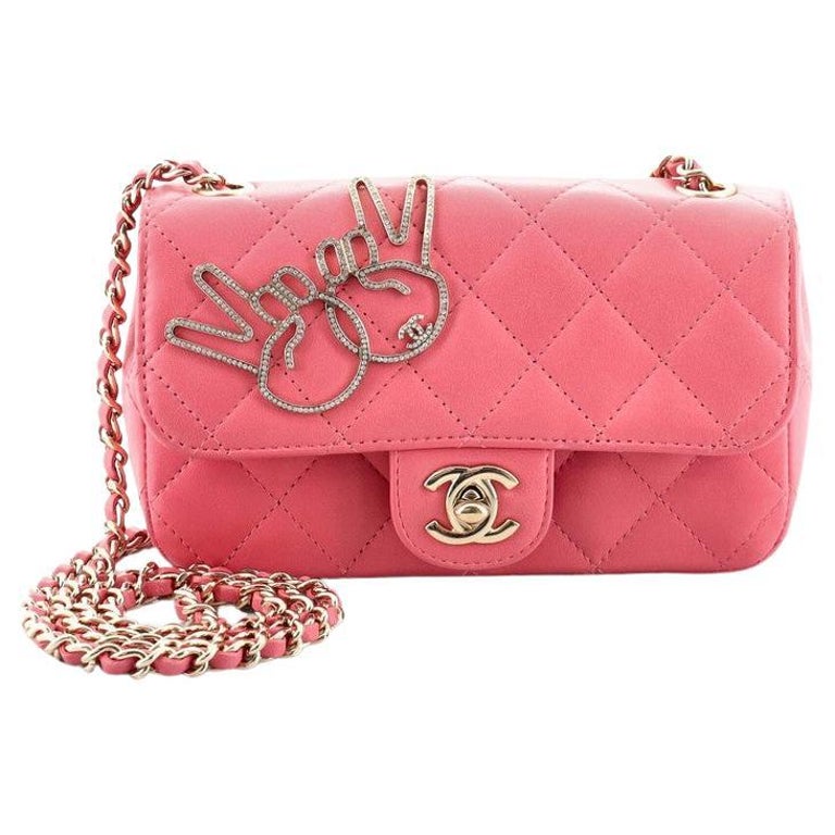 Chanel Emoticon Classic Single Flap Bag Quilted Lambskin Extra Mini at  1stDibs