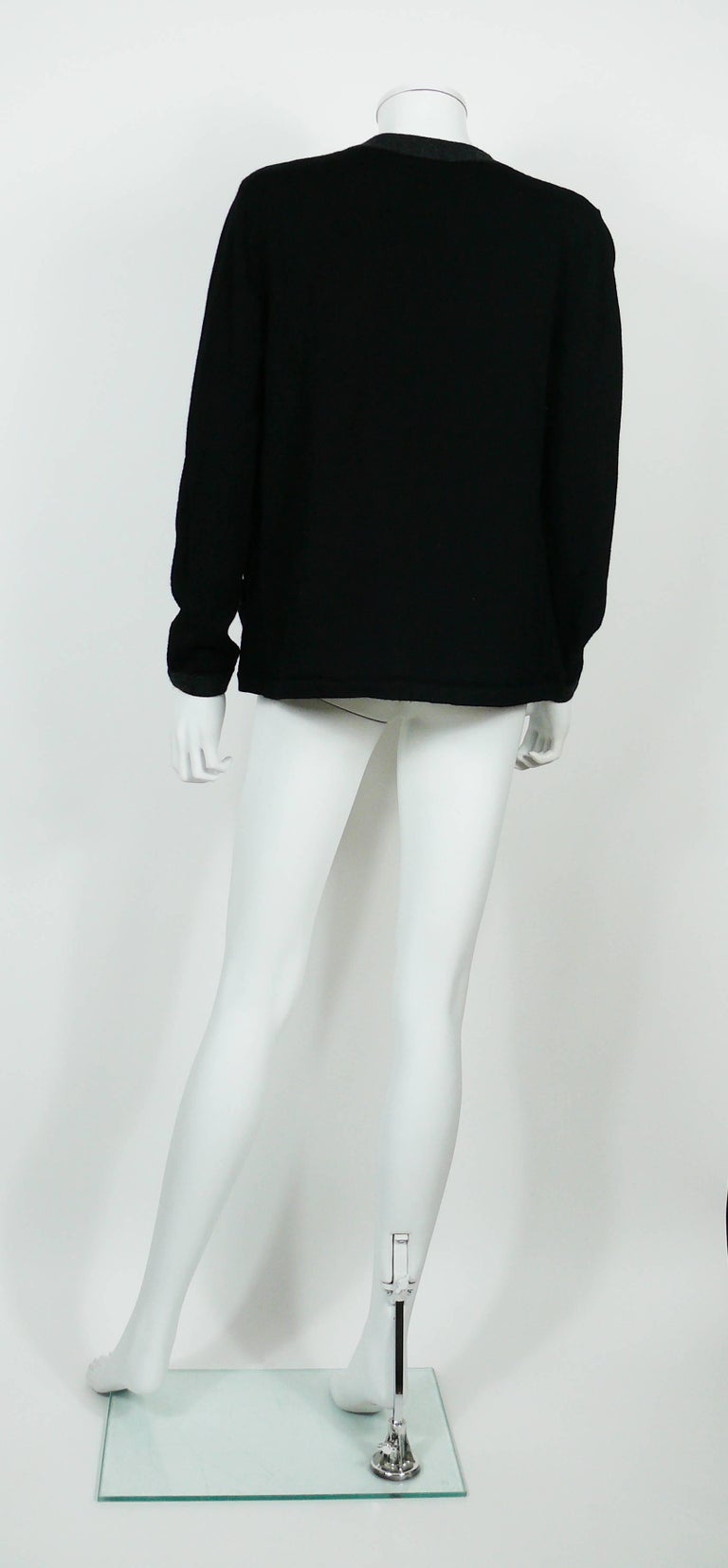 Chanel Employee Uniform Black Wool Cardigan with CC Logo Size M at 1stDibs chanel uniform not