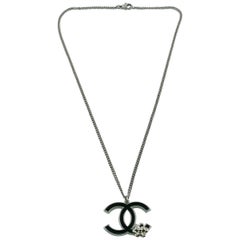 Chanel Enamel CC Camellia Pendant Necklace