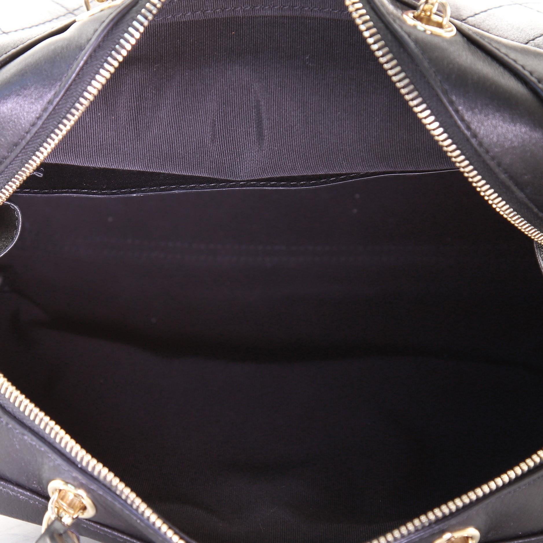 Women's or Men's Chanel Enamel CC Vanity Bowling Bag Stitched Calfskin Medium
