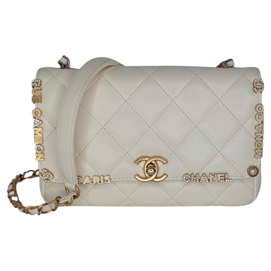 Chanel Enamel Strass Quilted Paris Monaco Mini Rectangular Flap For Sale