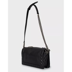 Chanel Enchained Black Leather Medium Boy Bag