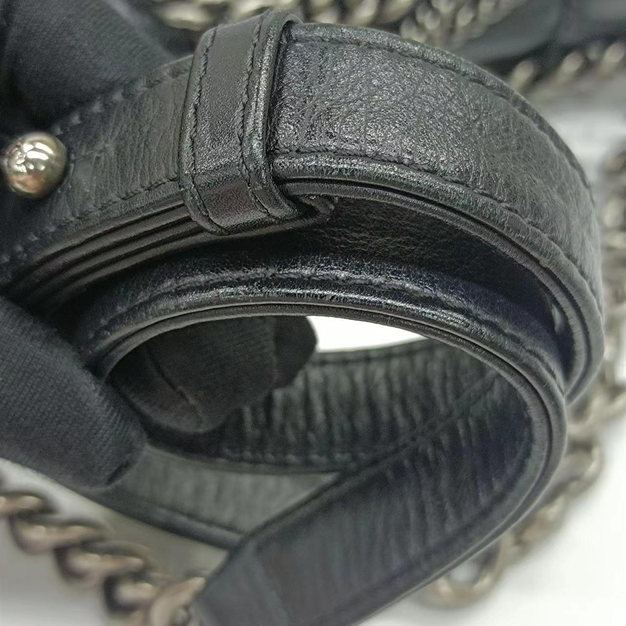 Chanel Enchained Boy Bag 2012 Black Leather Medium Flap Bag For Sale 12
